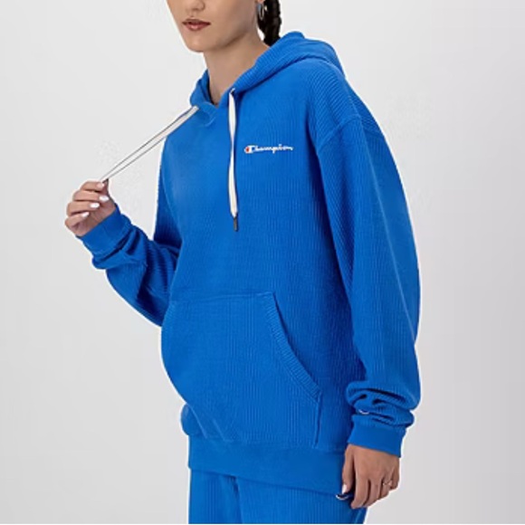 Champion Corded Campus Women’s Blue Hoodie - Picture 3 of 15
